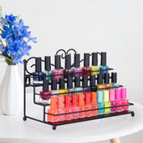 1 x RAW Customer Returns FullBerg 3 Tier Nail Polish Stand Metal Nail Polish Display Stand Lipstick Stand Storage Nail Polish Display Mother s Day Gift Women Black - RRP €16.99