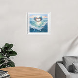 1 x Brand New 5D DIY diamond painting, heart shaped waves diamond painting pictures full drill, diamond canvas crystal rhinestone embroidery pictures painting by numbers for children adults decorations - RRP €20.4