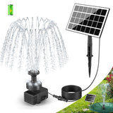 1 x RAW Customer Returns SZMP Solar Fountain for Outdoor Use 2024 Upgrade, 3.5W Solar Pond Pump LED Lights with 8 DIY Effects, 16.4ft Cable, 2000mAh Battery, Solar Water Pump Solar Floating Fountain Pump for Garden, Bird Bath - RRP €30.24