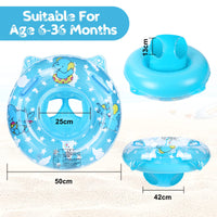 2 x Brand New Flintronic Baby Swimming Ring, Adjustable Inflatable Swimming Seat for Baby, Baby Swimming Aids Toy, Baby Swimming Ring for Children 4 to 9 Years Old - RRP €18.86