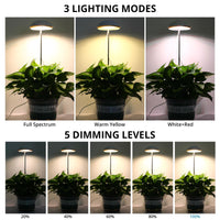 1 x Brand New Sondiko Plant Lamp with Flower Pots, Full Spectrum LED Plant Lamps for Indoor Plants, Height Adjustable Plant Light with 3 6 12 Hour Timer, Ideal for Small Plants 2PCS  - RRP €29.99