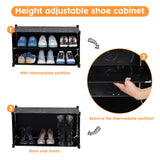 1 x RAW Customer Returns NUKied shoe cabinet, high shoe rack, portable shoe storage shelf, dustproof shoe cabinet, modular cabinet compartment for space saving, shoes slippers storage box, 61cm 31cm 93cm, white - RRP €49.9