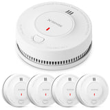 1 x RAW Customer Returns X-Sense Improved Smoke Detector 10 Year Battery, Fire Alarm with Photoelectric Sensor, T V Rheinland and EN14604 Tested Fire Detectors, SD2J0AX, Set of 5 - RRP €72.99