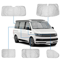 1 x RAW Customer Returns CICMOD Sun Protection Windscreen for T5 T6 Motorhome Transporter Thermal Mats 8PCS Windscreen Cover Set Internal Windshields - Darkening Occlusion - RRP €99.99