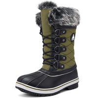 1 x RAW Customer Returns Mishansha Snow Boots Women s Warm Lined Winter Boots Windproof Waterproof Snow Boots Classic Outdoor Plush Lining Duck Boots - RRP €44.36