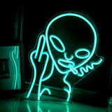 1 x RAW Customer Returns SIGNSHIP Blue Alien Neon Sign Led Alien Neon Light is for Wall Decoration, USB New Water Furan Alien Neon Light is for Family, Children s Room, Bar - RRP €39.98