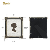 1 x RAW Customer Returns Vintage Picture Frame 8 x 10 Antique Luxury Picture Frame with Glass Front Photo Display Table Wall Hanging Gift Ideas Black Gold - RRP €25.2