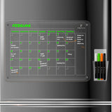 1 x RAW Customer Returns PREVIS Acrylic Calendar for Fridge A3 40X30CM with 4 Board Markers - Monthly Planner Wipeable Fridge Calendar - Acrylic Magnetic Calendar for Fridge Transparent - Family Planner Wipeable - RRP €23.9