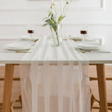 2 x Brand New AOKSUNOVA Modern Champagne Chiffon Table Runner for Wedding, Communion, Tulle - RRP €38.4