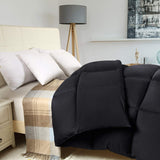 1 x RAW Customer Returns Utopia Bedding Duvet 155 x 220 cm, Lightweight Single Bed Duvet, 100 Hollowfibre Filling, All Season Microfibre Quilt Black  - RRP €24.58