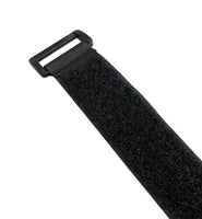 1 x RAW Customer Returns Alfatex Adjustable Velcro Straps, Velcro Closure Straps for Cable Ties and Organizer Fastener, Nylon, Black, 2 Pieces 2.5cm x 50cm - RRP €6.77