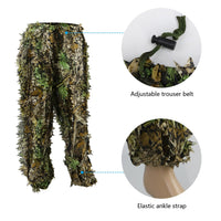 3 x RAW Customer Returns Zicac 3D Ghillie Camouflage Suit Jungle Ghillie Suit Woodland Camouflage Suit Clothing For Hunting Concealed Party Decoration - RRP €89.97