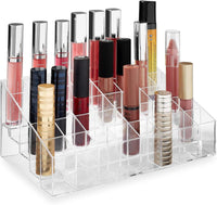 1 x RAW Customer Returns LznYi Acrylic Lipstick Holder, Lip Gloss and Lipstick Organizer, Cosmetic Storage Box for Brushes, Bottles, Perfume and Essentials, 40 Slots - RRP €13.99