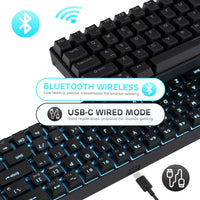 1 x RAW Customer Returns RK ROYAL KLUDGE RK68 Hot-Swappable 65 Wireless Mechanical Keyboard, 65 68 Keys Compact Bluetooth Gaming Keyboard with Dedicated Arrow Control Keys, Quiet Red Switch, Black - RRP €61.3