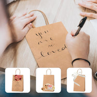 1 x RAW Customer Returns Switory 100 pieces paper bags gift bags brown kraft paper bag with handle for gifts, party, birthday, crafts, retail 13.3 x 9.5 x 20.3 cm  - RRP €26.32