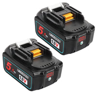 1 x RAW Customer Returns Powarobor 2 pieces BL1850B 18V 5.5Ah replacement battery compatible with Makita 18V battery BL1830 BL1830B BL1840 BL1840B BL1850 BL1860 BL1845 BL1815 with LED display - RRP €56.45