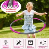 1 x RAW Customer Returns LETAO Hula Hoop Kids, A 6-8 Piece Detachable Hula Hoop for Fitness Pink Gray 0.68kg  - RRP €30.0