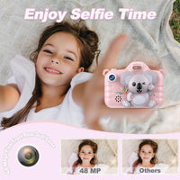 1 x RAW Customer Returns MEGNUT Kids Digital Camera for Girls, Christmas Birthday Gifts for 3-9 Year Old Children, Toddler Toy Cameras Selfie Camcorder 48MP Video Recorder 1080P IPS 2.4 Inch with 32GB, Pink - RRP €39.71