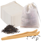 1 x RAW Customer Returns Spice bags for cooking, 50 pieces 6 x 8 cm cotton muslin bags with drawstring bag fabric bag for tea, coffee, filters, spices - RRP €8.05