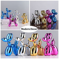 7 x Brand New Minimalist Art Gilded Balloon Dog Sculpture Gold and Silver Resin Balloon Dog Statue Mini Balloon Dog Animal Decoration Desktop Living Room Bookshelf Decorative Ornament Silver-10cm  - RRP €113.26