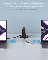 1 x RAW Customer Returns AVUMDA 240W USB C Charger GaN 140W PD3.1 100W PD3.0 4-Port USB C Power Adapter Type C with 240W Cable for MacBook Pro 16 Air iPad Pro Air iPhone15 14 Pro Samsung Galaxy S23 Ultra Plus Dell XPS Steam Deck - RRP €120.35