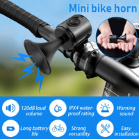 1 x RAW Customer Returns Bike Bell 120 dB, IPX4 Waterproof Bike Horn, MTB Electric Bike Bell, Electronic Horn, for 22.2-32mm Handlebars, Bike Accessories, Easy Installation A-Black  - RRP €14.76