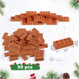 2 x RAW Customer Returns Pack of 50 mini bricks, miniature bricks, mini model bricks, building bricks for DIY building, dollhouse, garden, ornament, house, toy decoration, 0.79 x 0.39 x 0.2 inches - RRP €21.98