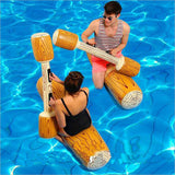 1 x RAW Customer Returns LONEEDY 2 Pieces Set Inflatable Swimming Row Toys, Adults Kids Pool Party Water Sports Games Lying Rafts Float Toys Yellow  - RRP €23.99