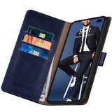 1 x RAW Customer Returns SUANPOT RFID protection for Samsung Galaxy S10 plus 10 case PU leather cell phone case leather case folding case card slot flip cover for Samsung 10 cell phone case leather wallet phone case blue - RRP €20.16