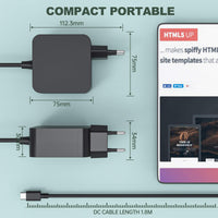 1 x RAW Customer Returns 65W USB C Power Supply Adapter for Asus Chromebook C302 C302C C302CA C302S C302SA C423 C423NA C213 C523 Zenbook 3 Deluxe UX490 UX490U UX490UA Pro B9440FA Q325 Flip, USB Charger. Type C Asus - RRP €26.22