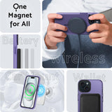 8 x Brand New DASFOND for iPhone 15 Case, Compatible with MagSafe Magnetic Phone Case Transparent Matte Back Thin Shockproof Stripe Protective Case, Purple - RRP €155.84