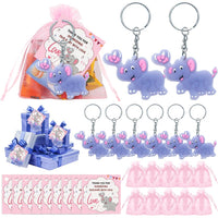 3 x Brand New Yuragim Confirmation Gift for Elephant Keychain 20 Pieces Gift Set Baptism for Wedding the Return of Baby Baptism, Communion Confirmation Guest Decorate Lucky Charm, Pink  - RRP €57.6