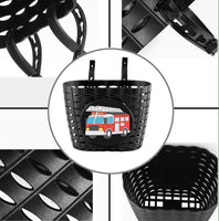 10 x Brand New YeloYolker Kids Halloween Bicycle Basket with Bell, Cute Bicycle Front Handlebar Basket for Boys, Toddlers, Children, Portable Plastic Tricycle Basket for School, Outdoor, Cycling Bat  - RRP €150.4