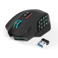 1 x RAW Customer Returns Rytaki Gamspeed V8 Pro Wireless MMO Gaming Mouse 16000 DPI USB Laser MMO Mouse with RGB lighting 16 programmable buttons 16000 DPI sampling rate 2.4G wireless mouse ergonomic design - RRP €59.48