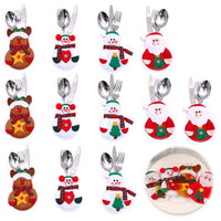 2 x RAW Customer Returns qipuneky 12 Pieces Christmas Ornaments Cutlery Bag, 4 Styles Christmas Home Table Decoration, Christmas Gift, for Christmas Decorations - RRP €22.18