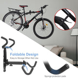 1 x RAW Customer Returns CYFIE bicycle wall mount, foldable bicycle wall mount, space-saving bicycle wall mount up to 20 kg for bicycle, racing bike, mountain bike etc., bicycle suspension with soft padding 2 pieces  - RRP €42.99