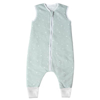 1 x RAW Customer Returns Sweety Fox sleeping bag with feet winter 2.5 tog - 100 organic cotton OEKO-TEX certified pollutant-free - winter sleeping bag with feet - pijama green, 80 cm  - RRP €25.8