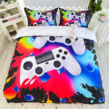 3 x Brand New HOTRCR Game Theme Pattern Bedding Set Kids Game Console Comforter Cover Gampad Video Games Bedspreads Game Machine Bedroom Decor bedclothes 135 200cm DEL43 - RRP €110.97