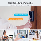 1 x RAW Customer Returns blurams doorbell with camera, video doorbell 2K, video doorbell with 2-way audio, 120-day battery, face detection, human motion detection, night vision, IP66 weatherproof - RRP €55.07