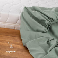 1 x RAW Customer Returns Blumtal fitted sheet 140x200 cm - bed sheet 140x200 made of microfibre - Oekotex certified fitted sheet 140x200 cm 140x200 fitted sheet - sheet 140x200 cm - fitted sheet - Summer Green - Green - RRP €11.99