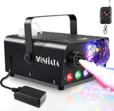 1 x RAW Customer Returns Fog machine, 600W mini fog machine with disco ball light and RGB LEDs for parties, birthdays, Halloween, disco, DJ stage effect - RRP €55.95