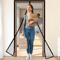 1 x Brand New LATRAT magnetic fly screen door polyester insect protection balcony door magnetic curtain mosquito protection door cellar door and patio door, easy adhesive installation without drilling, cannot be shortened 140X240cm  - RRP €24.0