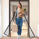 3 x Brand New LATRAT magnetic fly screen door polyester insect protection balcony door magnetic curtain mosquito protection door cellar door and patio door, easy adhesive installation without drilling, cannot be shortened 90X200cm  - RRP €72.0