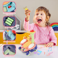 3 x Brand New Baby toy drum musical toy for children, Montessori toys for children aged 3 and over, interactive music and sounds for babies, gifts for girls and boys - RRP €55.26