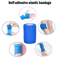 2 x Brand New Miilovdora 8 Rolls Self-Adhesive Bandage Cohesive Bandage Self-Adhesive Bandage for Vet Wrap Pet 7.5cm x 4.5m Elastic Bandage Adhesive Bandage Fixation Bandage for Wrist, Ankle Finger Blue  - RRP €30.24