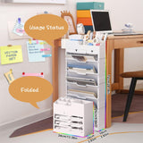 1 x RAW Customer Returns XINYUDAILY Bookshelf on wheels, mobile bookshelf, portable multi-purpose book trolley for office, living room, school classroom - RRP €30.49