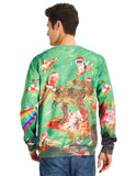 1 x RAW Customer Returns Rave on Friday Christmas Sweater Men Dinosaur Graphic Christmas Sweater Ugly Christmas Sweater Long Sleeve Round Neck Christmas Sweater Sweatshirt Casual Sport M - RRP €31.25