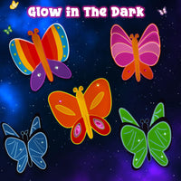 13 x Brand New FORMIZON Glow in the Dark Butterfly Painting Kit, DIY Wooden Butterfly, 3D Butterfly Crafts, Wooden Butterfly Pendants for Kids, Wooden Creative Activity Kit for Kids - RRP €296.4