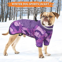 1 x Brand New Vivi Bear Winter Dog Coat, Waterproof Warm Dog Jacket, Windproof Dog Vest, Large, Adjustable Winter Dog Coat with Harness, D-Ring Reflective Design, Purple 6XL - RRP €36.99