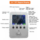 1 x RAW Customer Returns Aideepen Digital Oscilloscope Kit, 2.4 Inch Shell TFT Portable Handheld Oscilloscope with BNC Clip Cable and Soldered DC AC Power Supply, 9V Battery Button - RRP €43.36